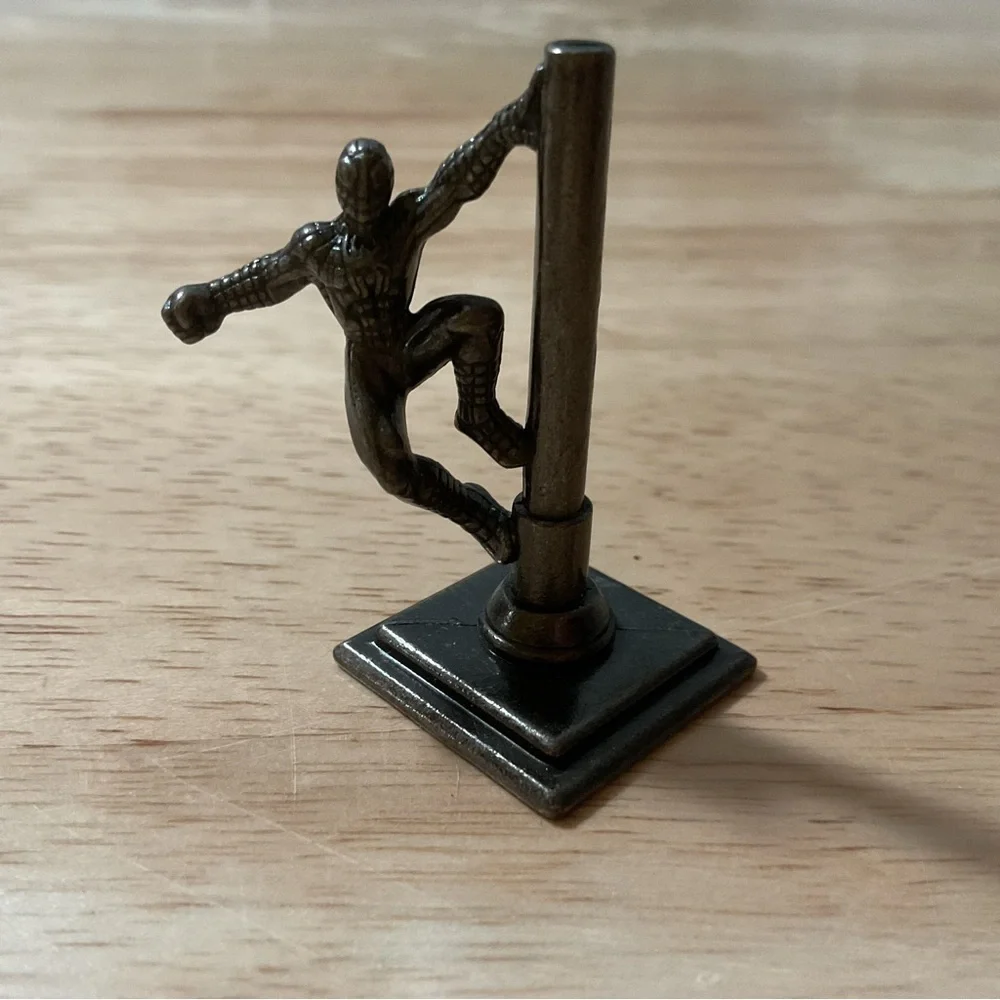 Monopoly SpiderMan hanging on Pole Token Replacement Game Part Piece Metal 2007